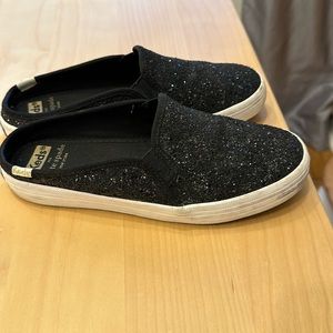 Keds x Kate Spade Double Deck Mule Black Glitter Women's Size 5